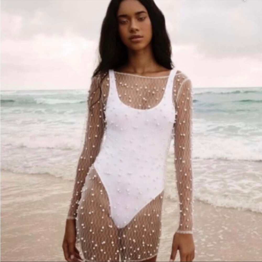 Ezili Margarite Pearl Swim Pearl Cover Up